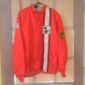 Cobra USA,Vintage Bomber Jacket.Faux Fur, Quilted Sleeves.